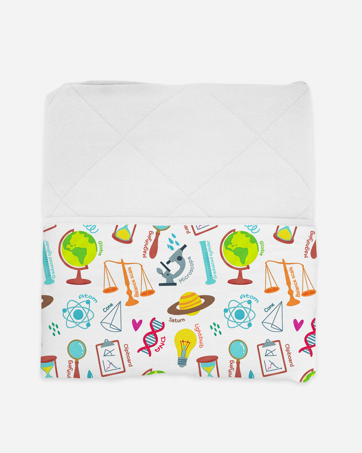 Tiny Scientist Explores The World  Bamboo Quilt Blanket
