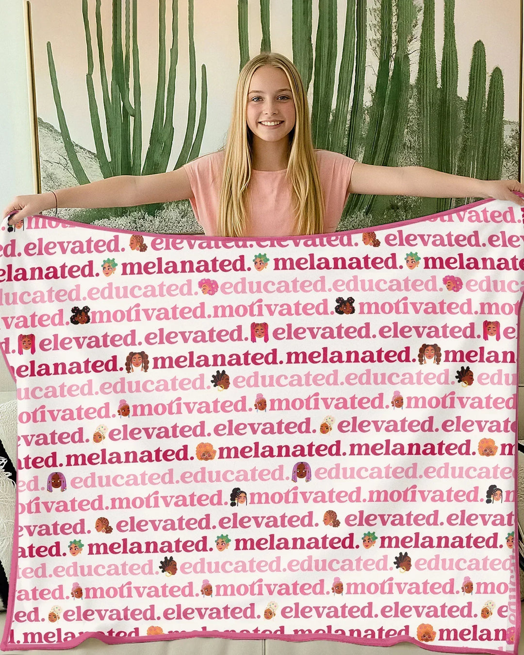 Educated Motivated Elevated Melanated Bamboo Blanket