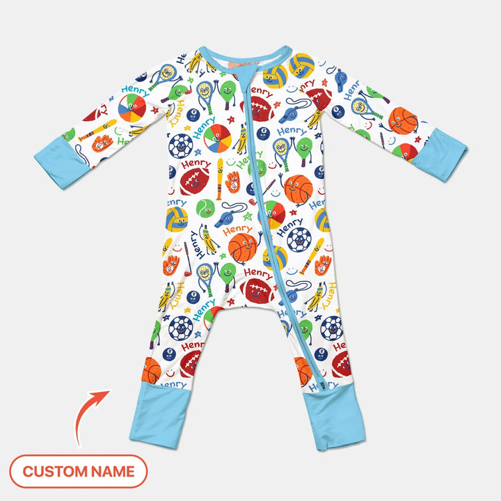 Play Ball Custom Name Bamboo Convertible Zippy