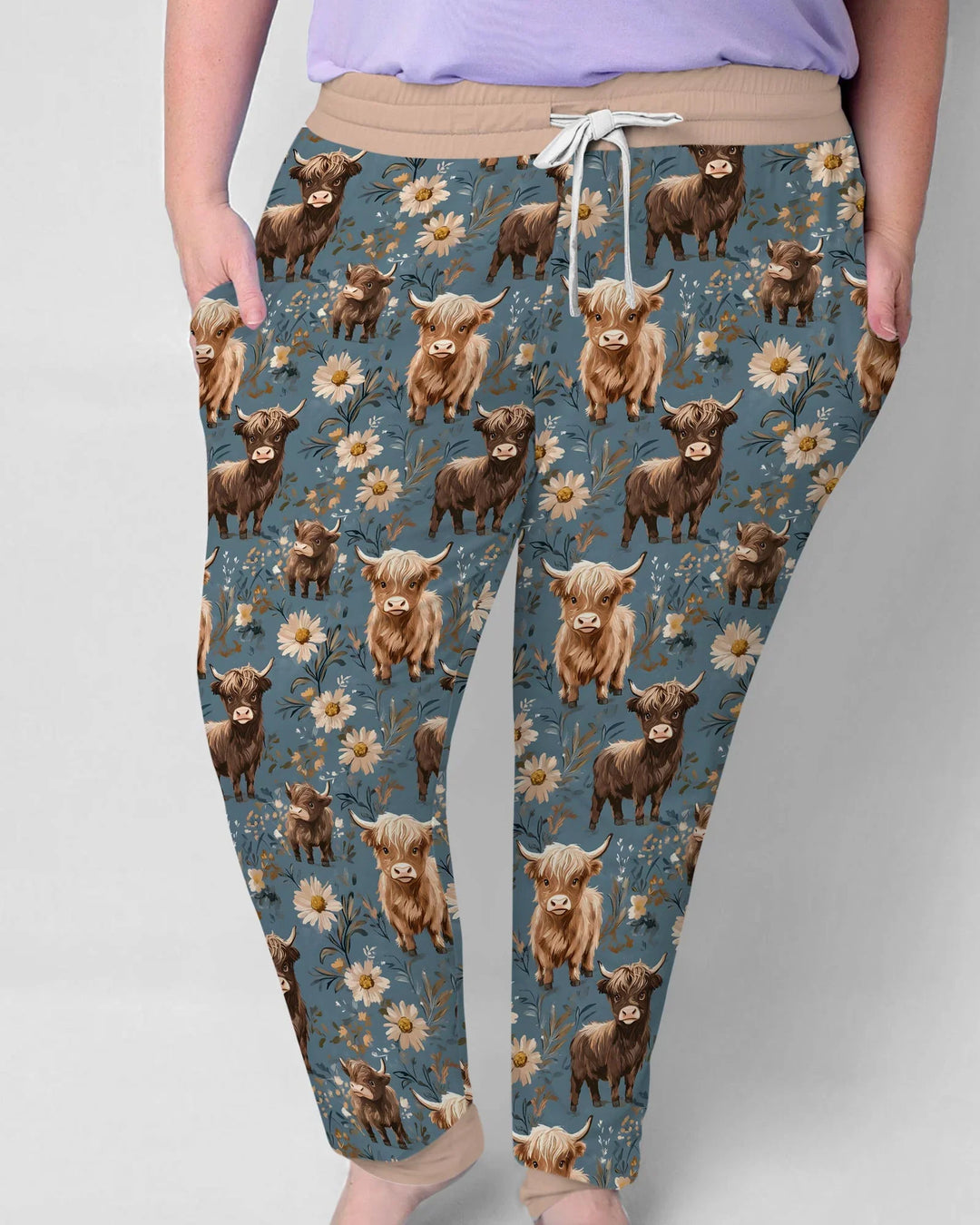Majestic Highland Cows Family Matching Bamboo Women Pajama Set