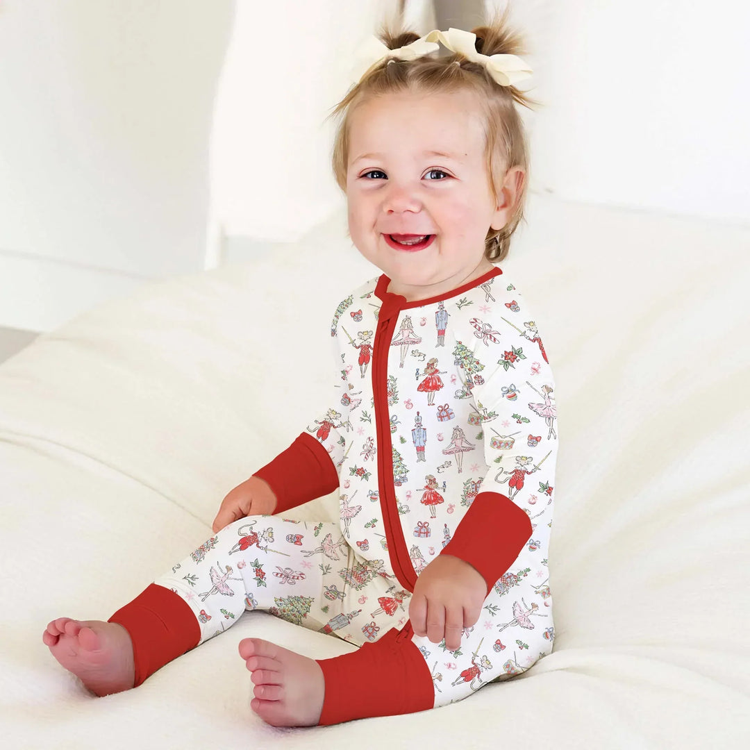 Sweet Nutcracker Holiday Matching Mom And Baby Bamboo Convertible Zippy