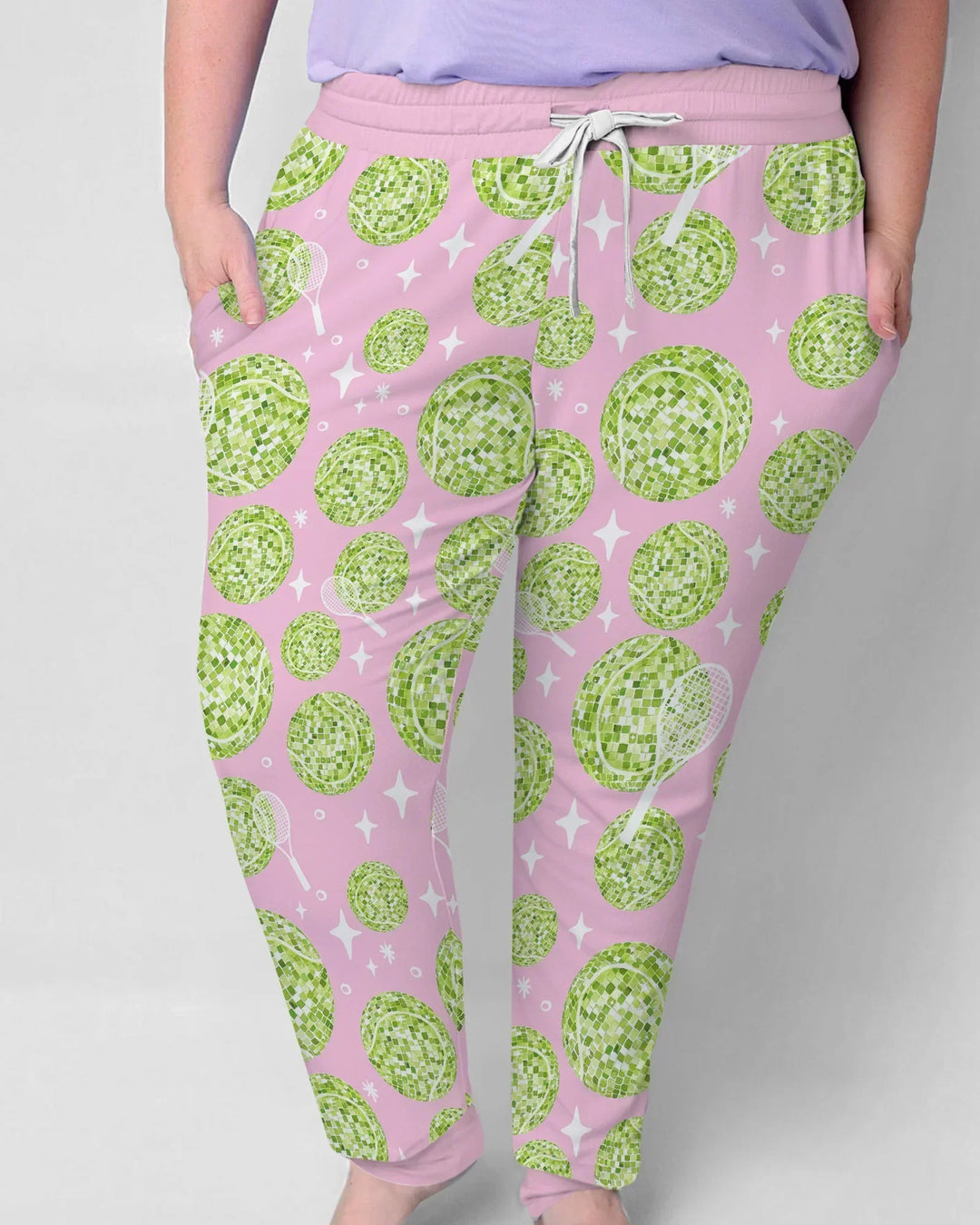 Tennis Disco Girl Party Matching Bamboo Women Pajama Set