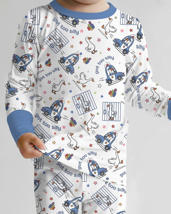 Got Too Silly  Bamboo Two Piece Long Sleeve Pajama Set