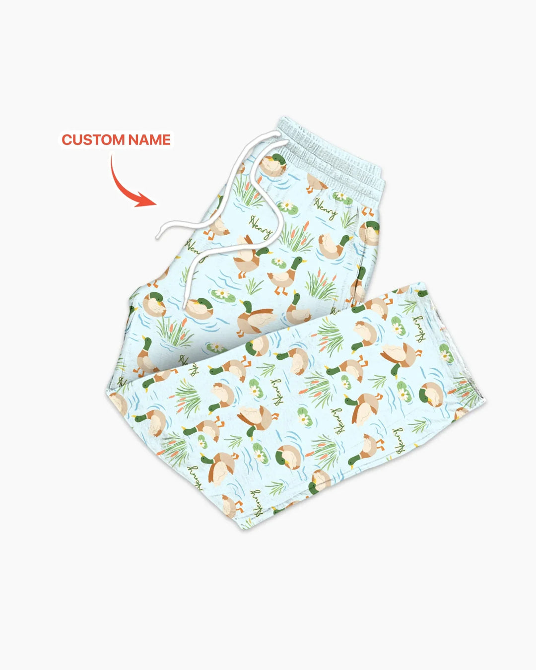 Personalized Mallard Duck Bamboo Men's Pajama Set