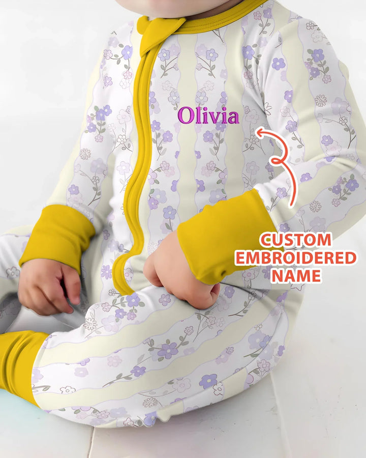 Custom Embroidered First Mother's Day Mommy And Me Bamboo Convertible Zippy