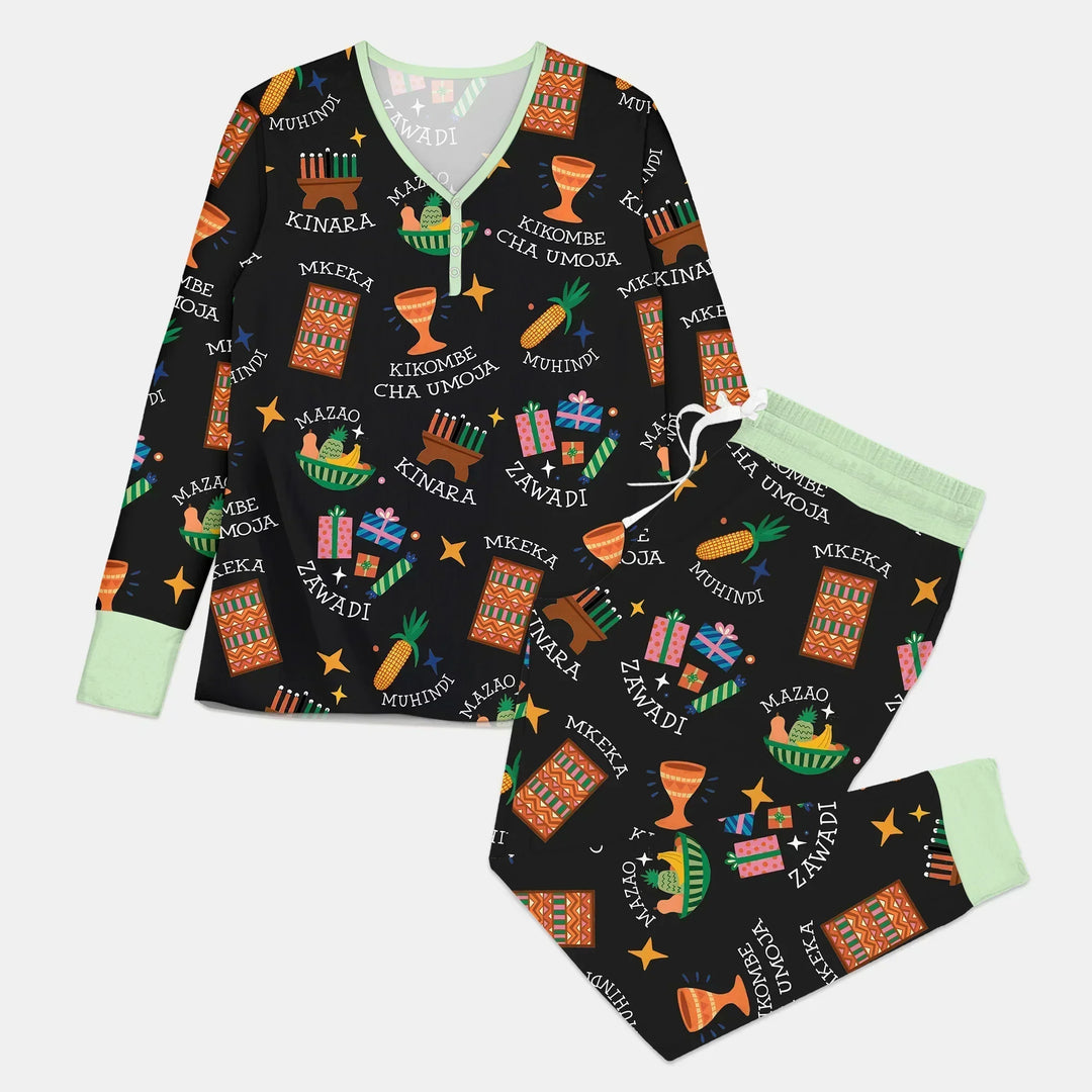 Kwanzaa Spirit Bamboo Women Pajama Set