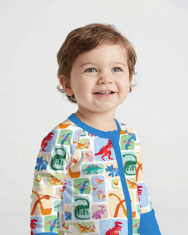 Rainbow Dino Friends Family Matching Bamboo Convertible Zippy