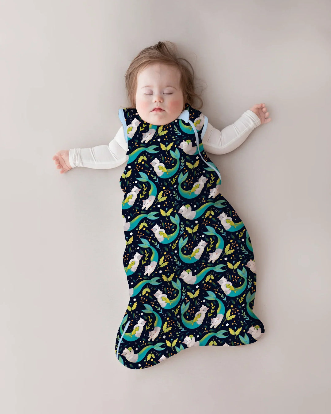 Midnight Mermaid Cats Bamboo Sleep Bag
