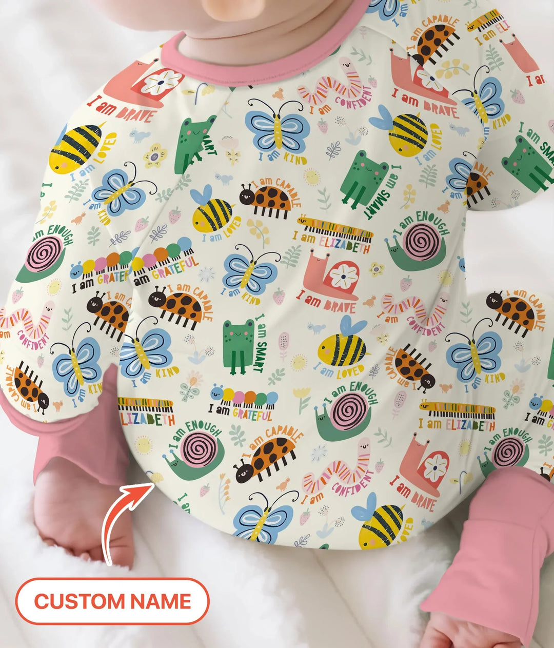 Spring Garden Custom Name Bamboo Convertible Zippy