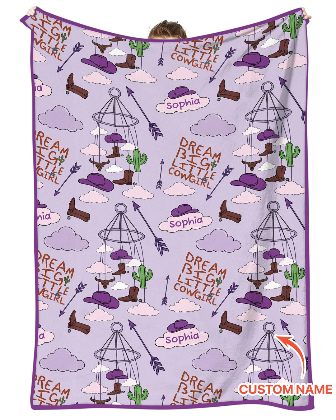 Litlle Cowboy Sis Bro Matching Bamboo Blanket
