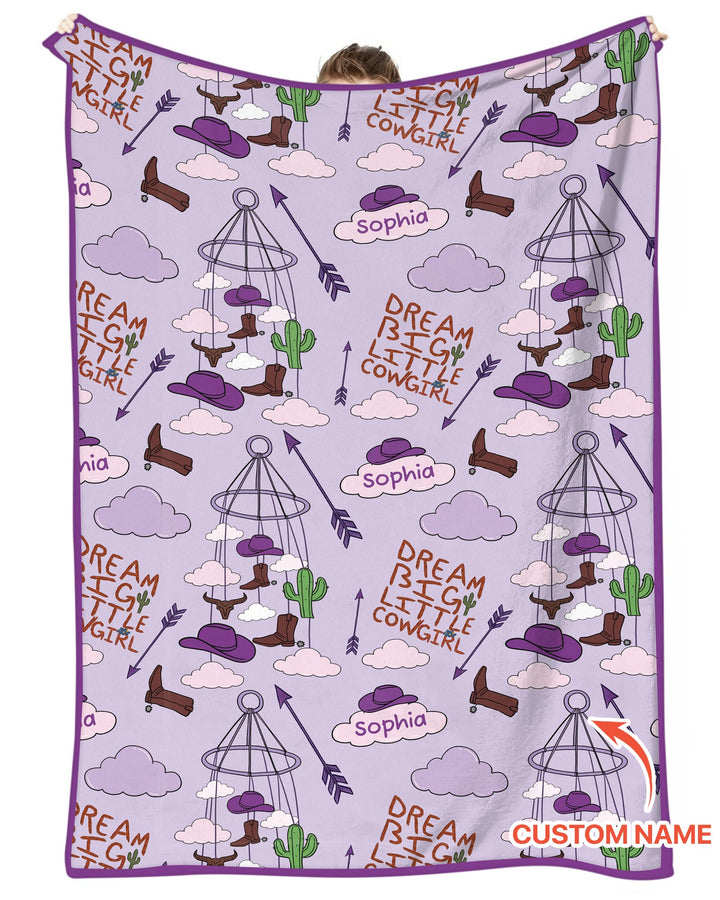 Litlle Cowboy Sis Bro Matching Bamboo Blanket