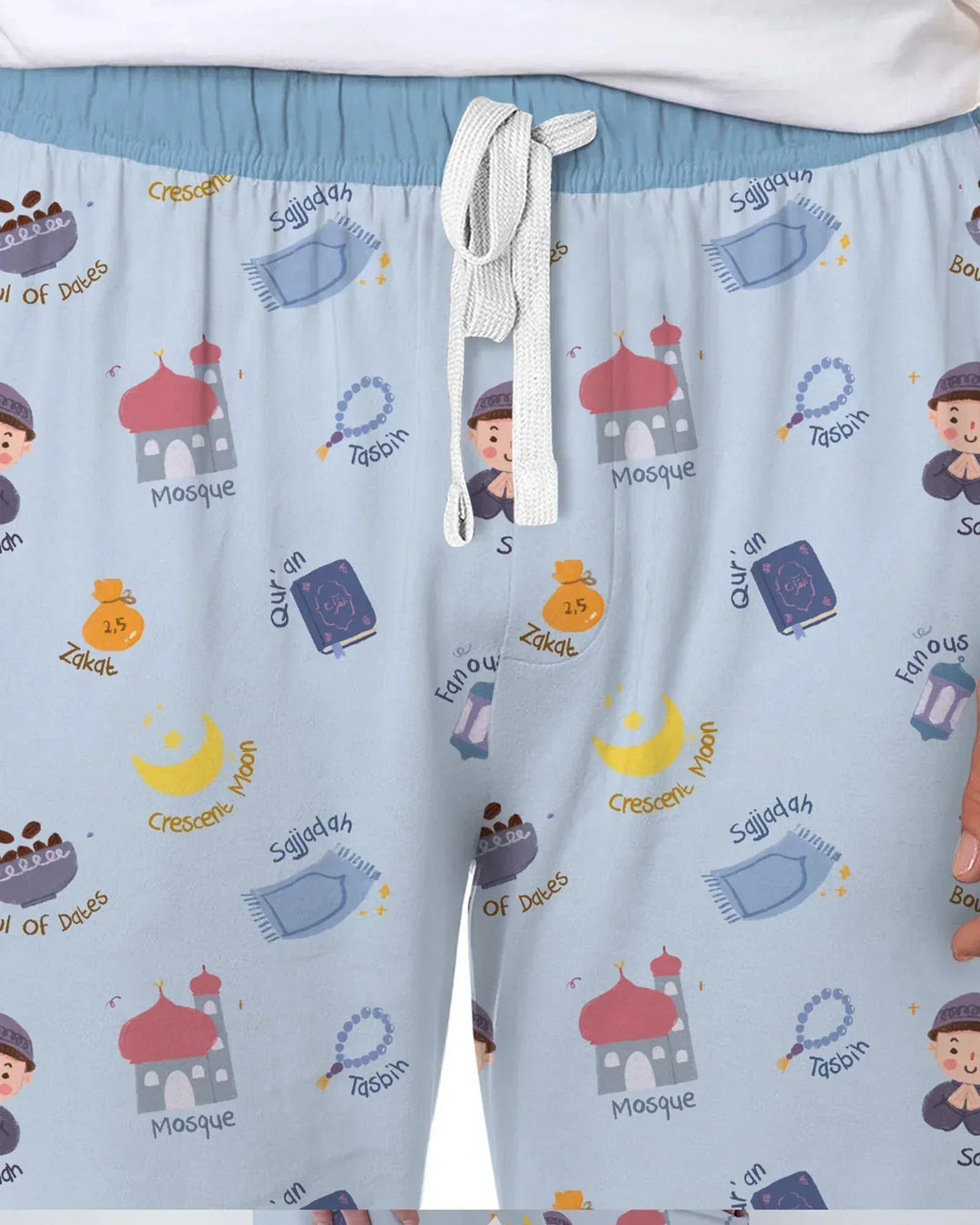 Cute Ramadhan Mubarak Bamboo Men's Pajama Set