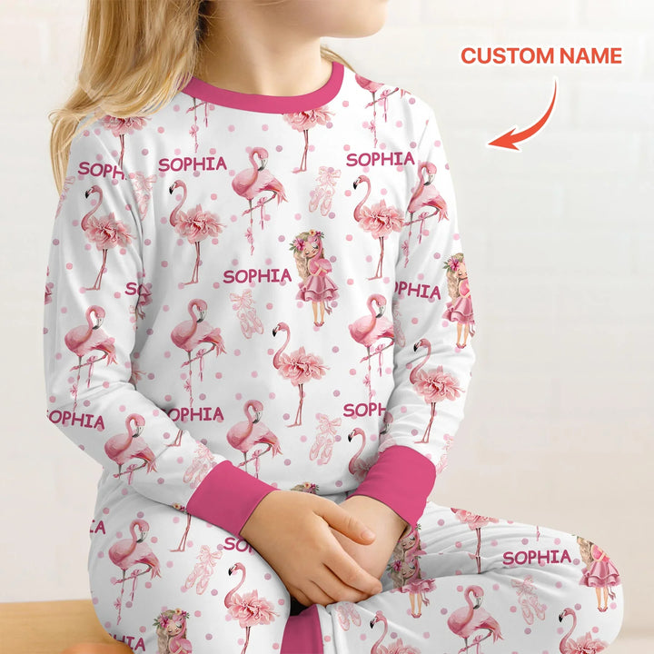 Little Ballerina Dreams Bamboo Two Piece Long Sleeve Pajama Set