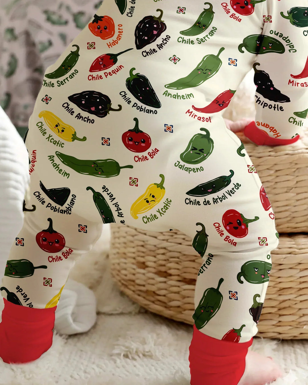 Kawaii  Mexican Chiles Bamboo Convertible Zippy