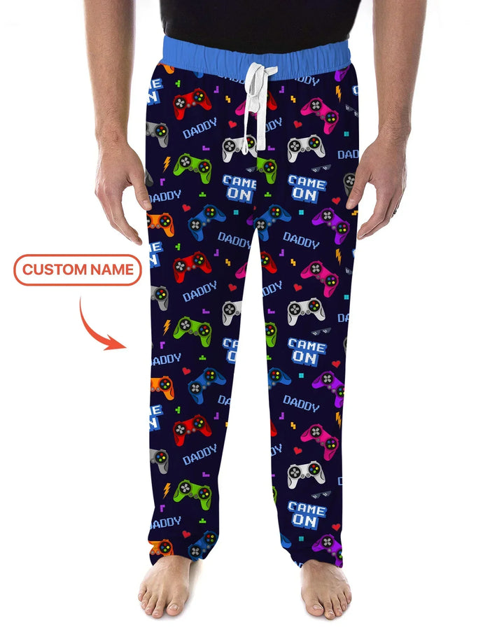 Custom Name Game On Family Matching Bamboo Men's Pajama Set