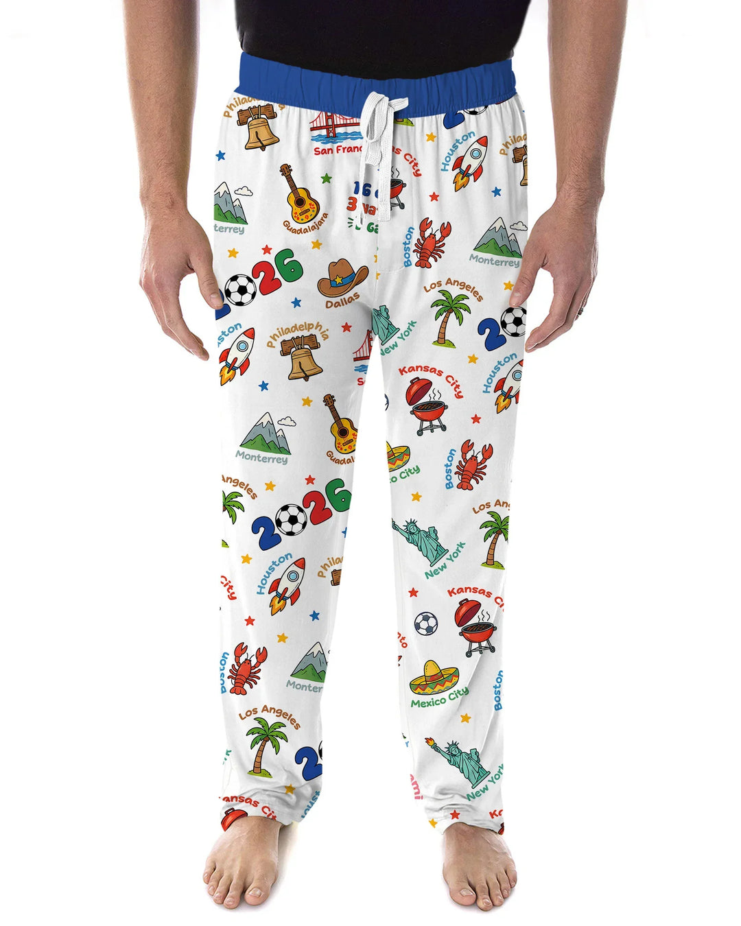 Soccer Cup Host Cities 2026 Bamboo Men's Pajama Set