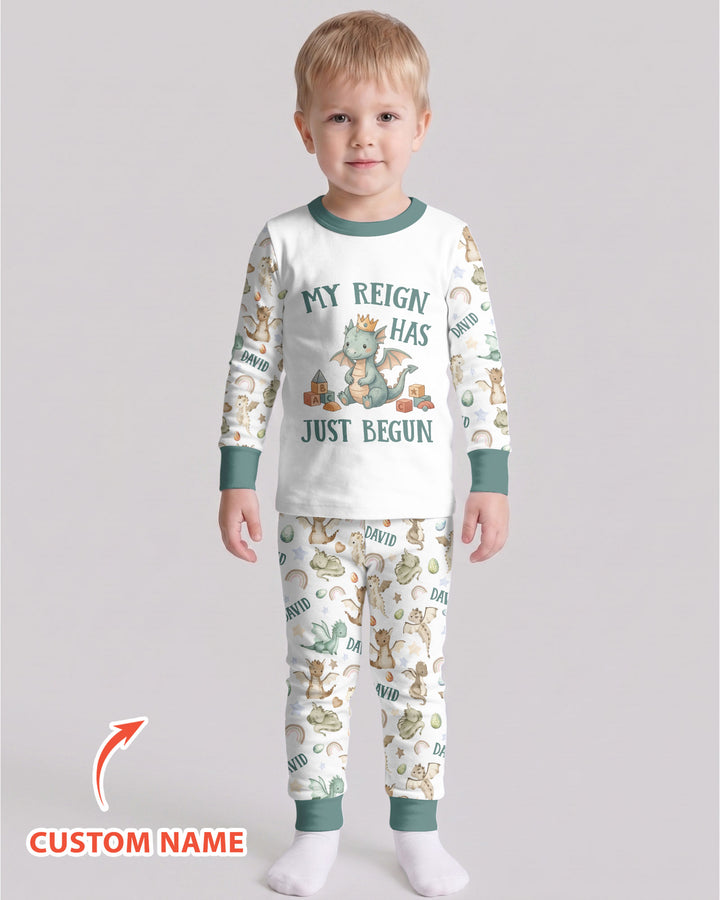 My Reign Has Just Begun Custom Name Bamboo Two Piece Long Sleeve Pajama Set
