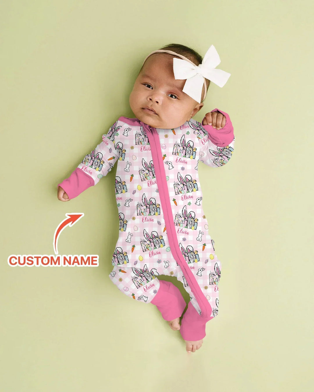 Custom Name Easter Family Matching Bamboo Convertible Zippy
