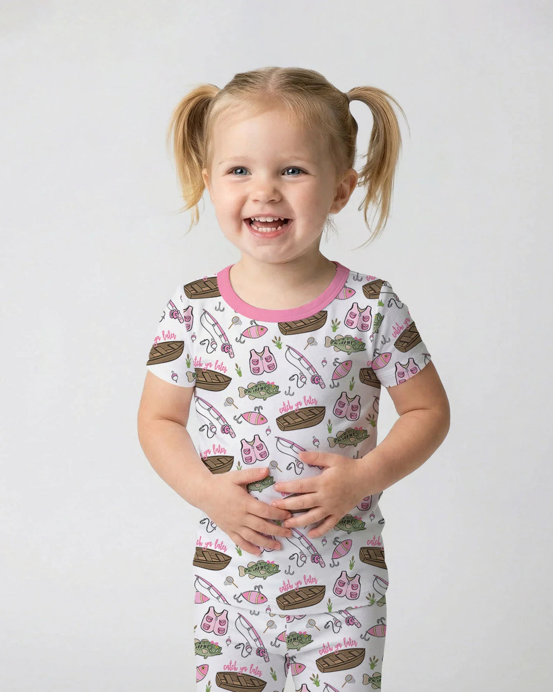 Catch Ya Later Bamboo Two Piece Short Sleeve Pajama Set