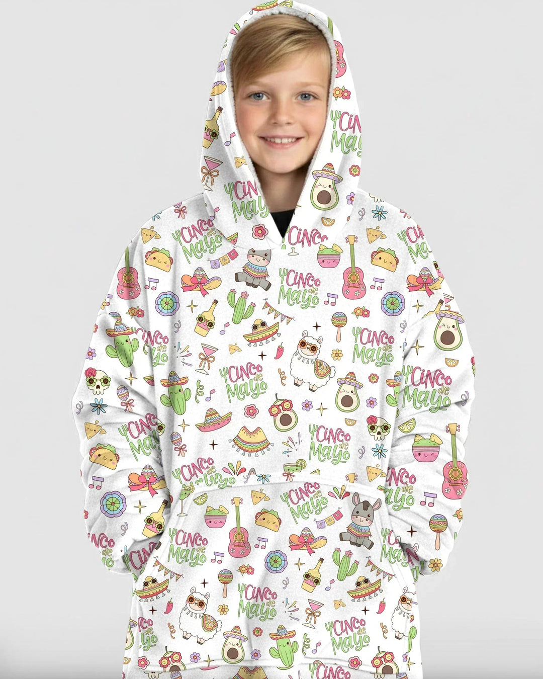 Cinco de Mayo Fiesta Wearable Bamboo Blanket Hoodie