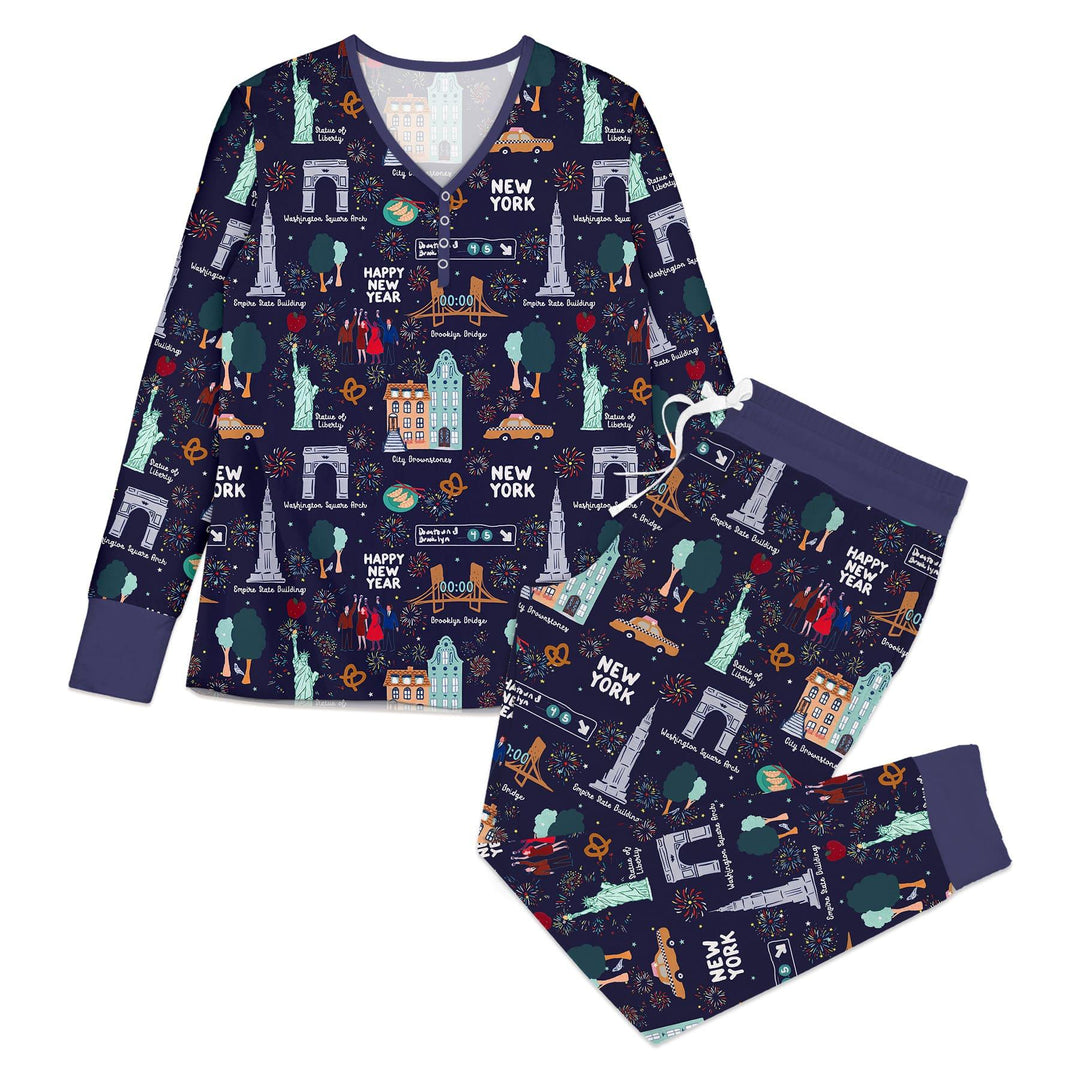 New York New Year Eve Bamboo Women Pajama Set