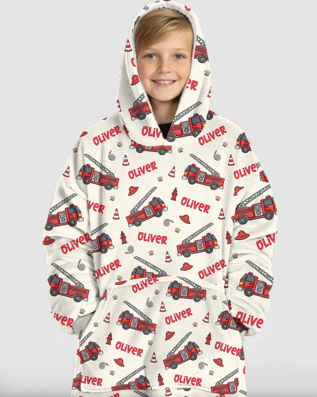 Custom Name Future Firefighters Bamboo Blanket Hoodie