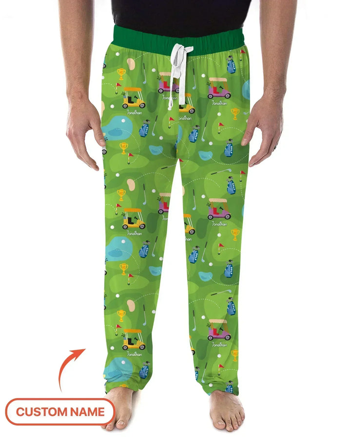 Custom Name Golf Season Family Matching Bamboo Men's Pajama Set