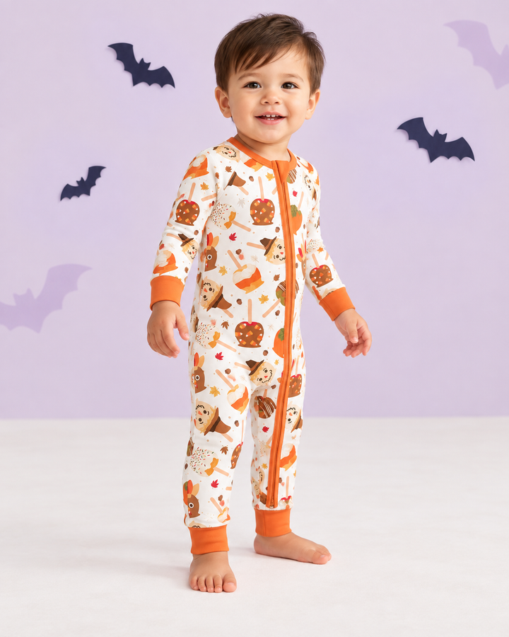 Fall Caramel Apple Family Matching Bamboo Convertible Zippy