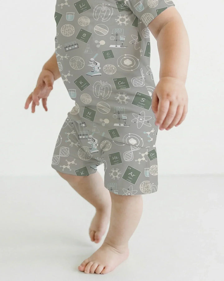 A Moment Of Science Bamboo Two Piece Short Sleeve Shorts Pajama Set