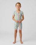 Pastel Floral Girl Bamboo Shorty Zippy