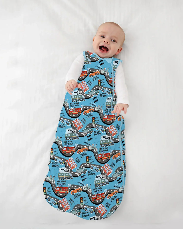 Zoom Zoom Beep Beep Bamboo Sleep Bag