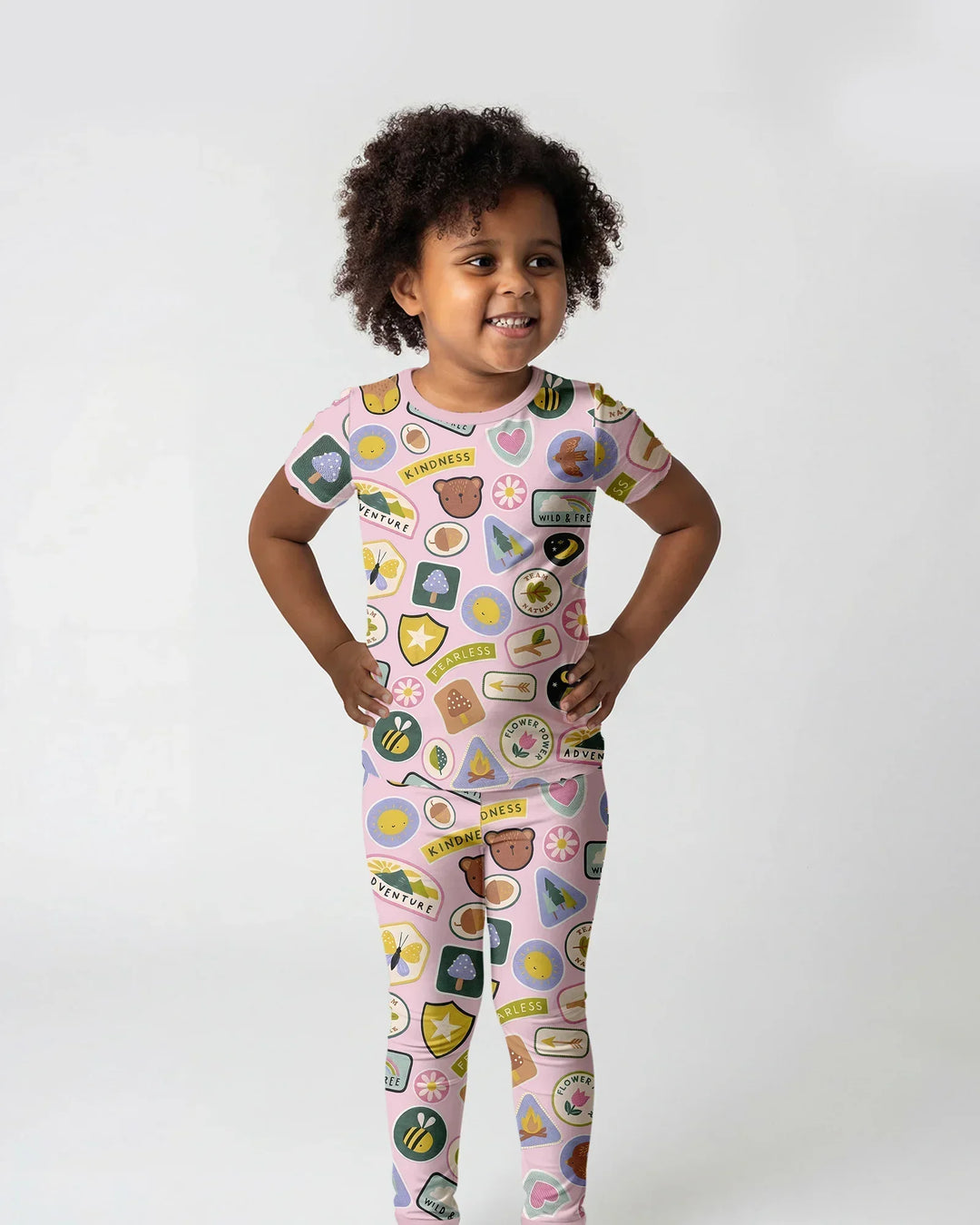 Little Explorer Bamboo Two Piece Short Sleeve Pajama Set
