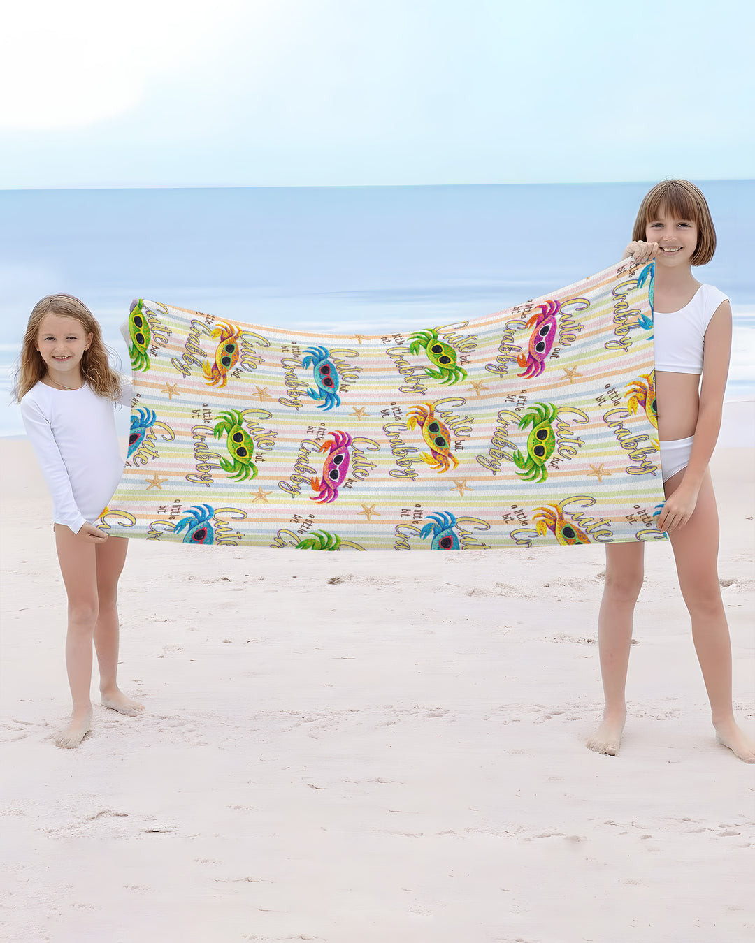 Cute But A Little Bit Crabby Bamboo Beach Towel