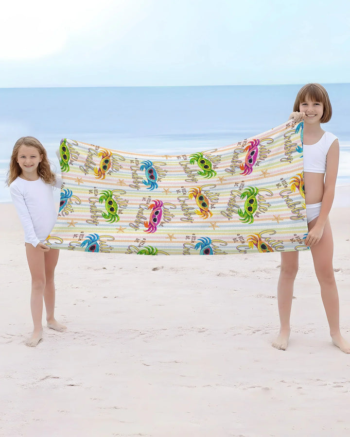 Cute But A Little Bit Crabby Bamboo Beach Towel