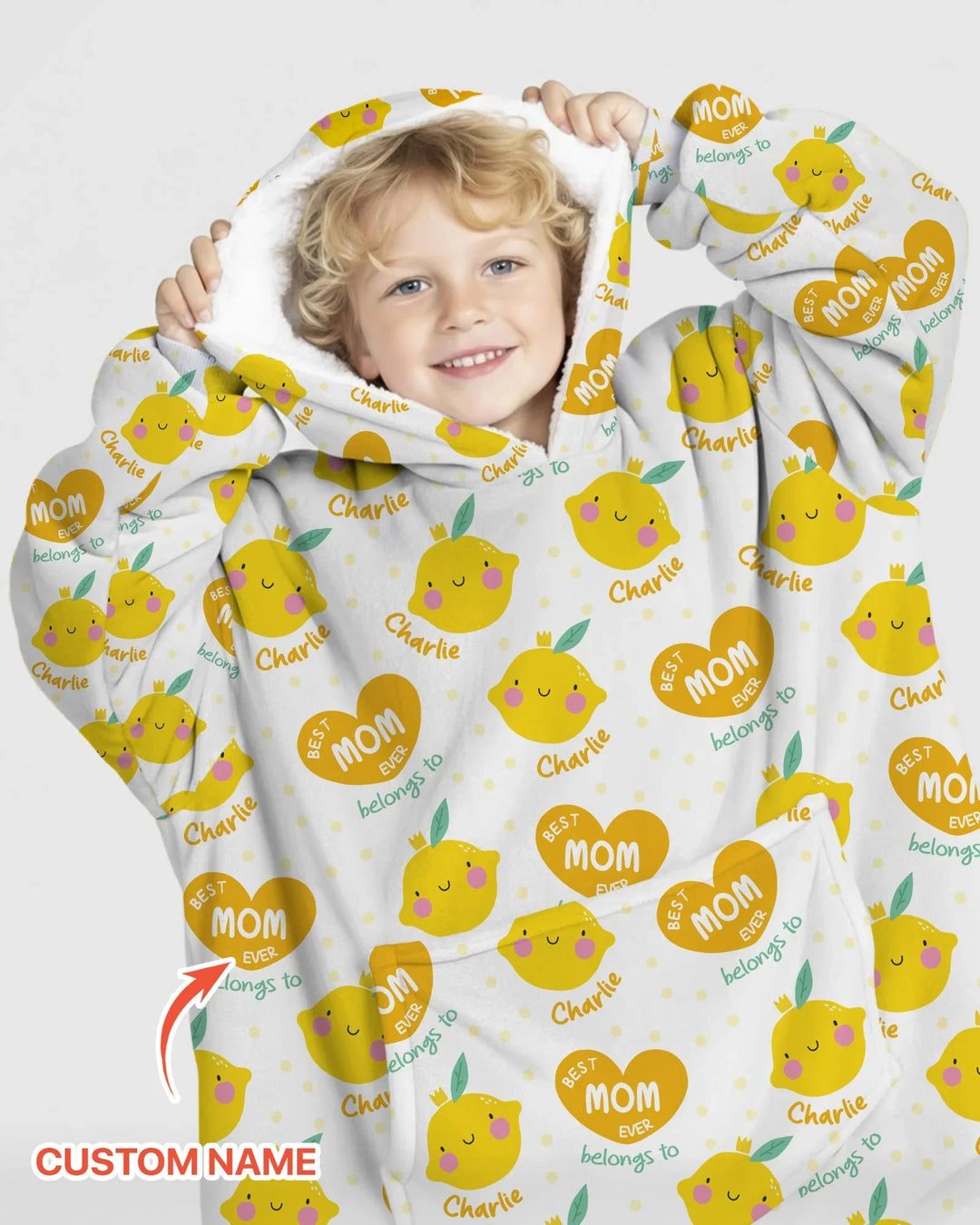 Custom Name Best Mom Ever Belongs to Bamboo Blanket Hoodie