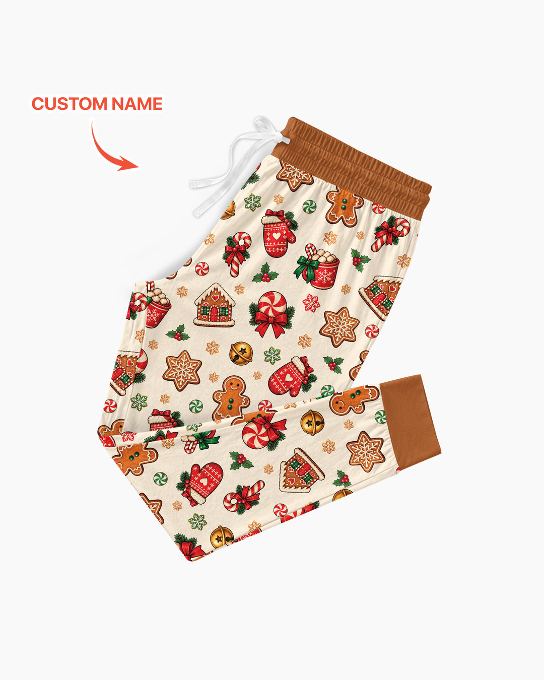 Custom Name Gingerbread The Bow Bamboo Women Pajama Set
