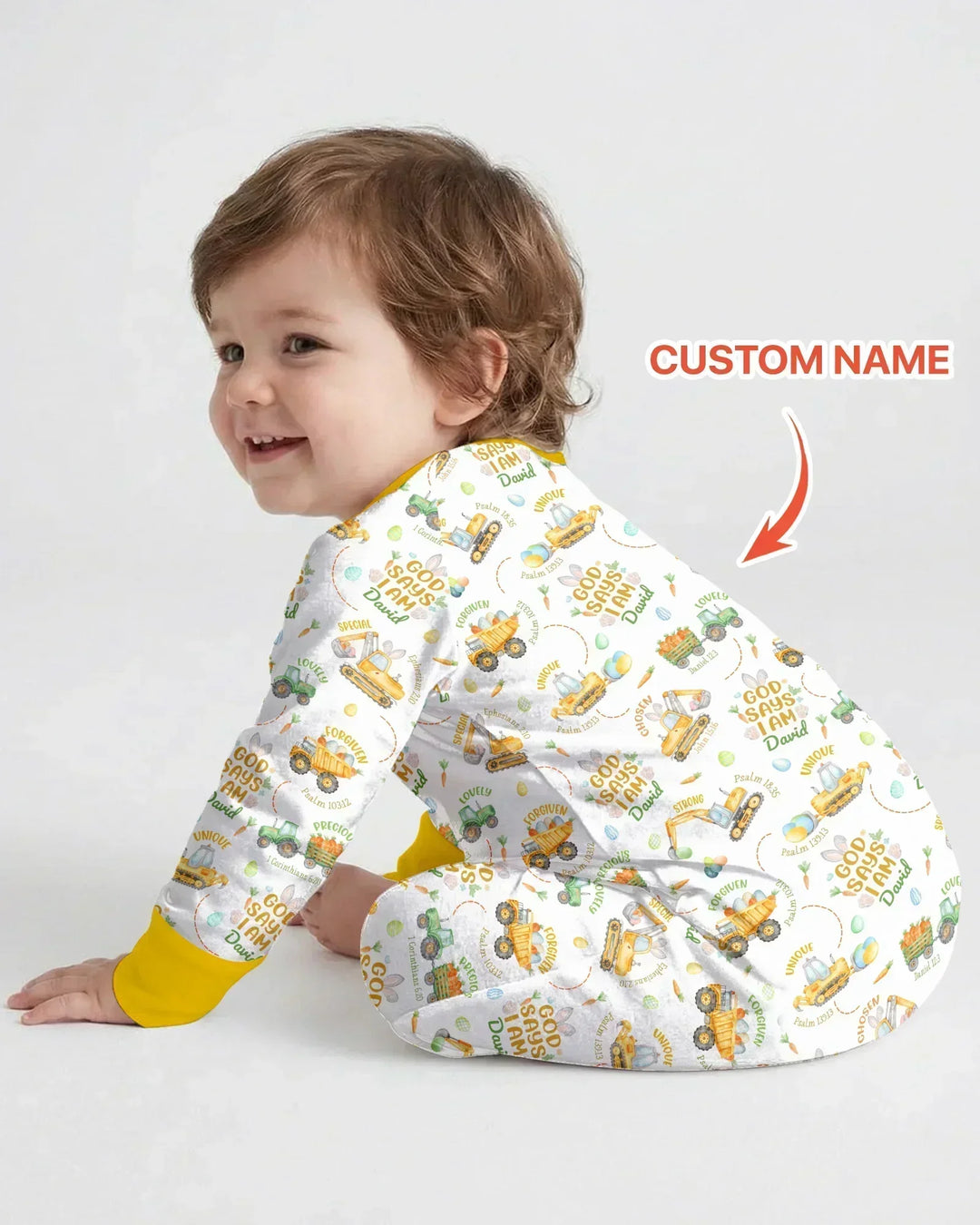 Happy Easter God Says I Am Custom Name Bamboo Convertible Zippy