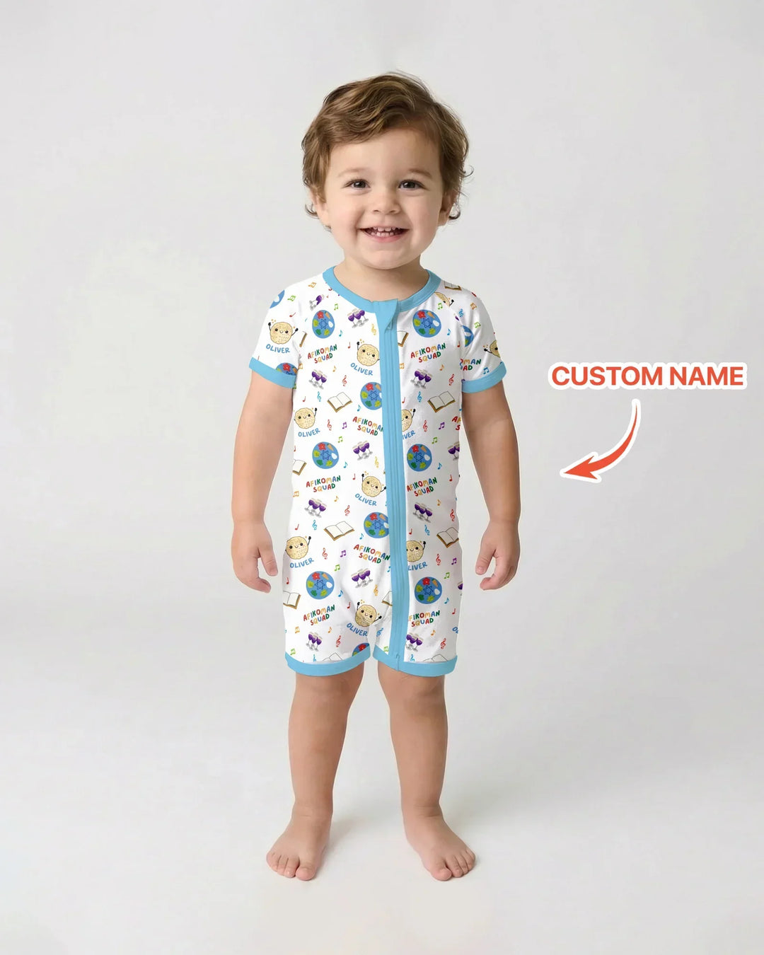 Custom Name Passover Afikoman Squad Bamboo Shorty Zippy