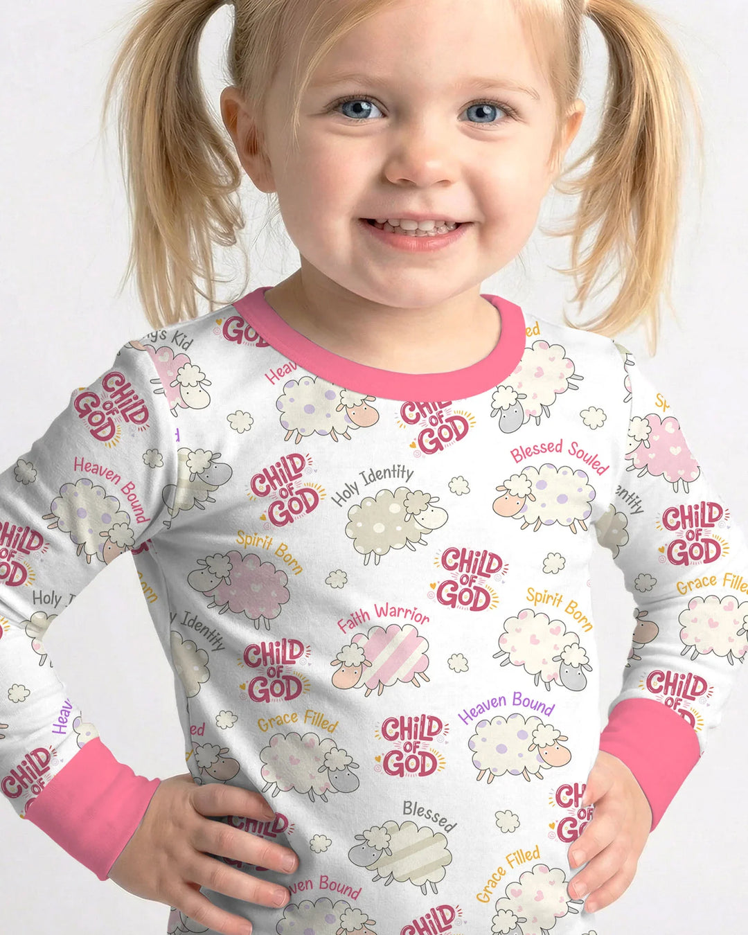 A Child Of God Girl Bamboo Two Piece Long Sleeve Pajama Set