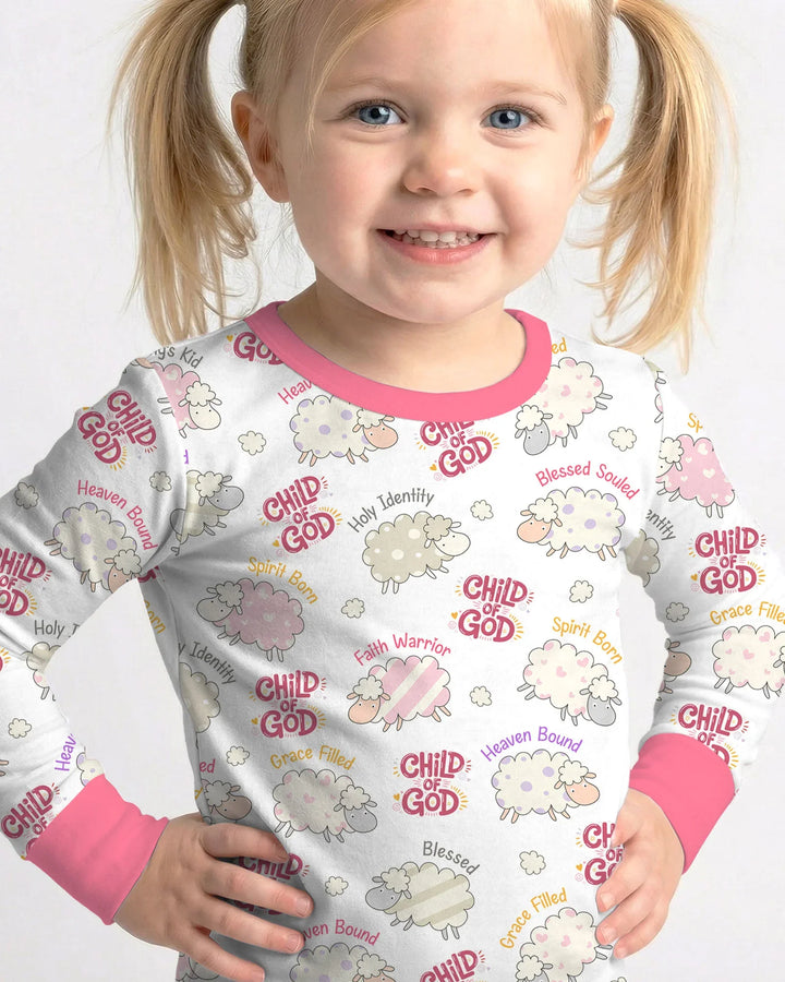 A Child Of God Girl Bamboo Two Piece Long Sleeve Pajama Set