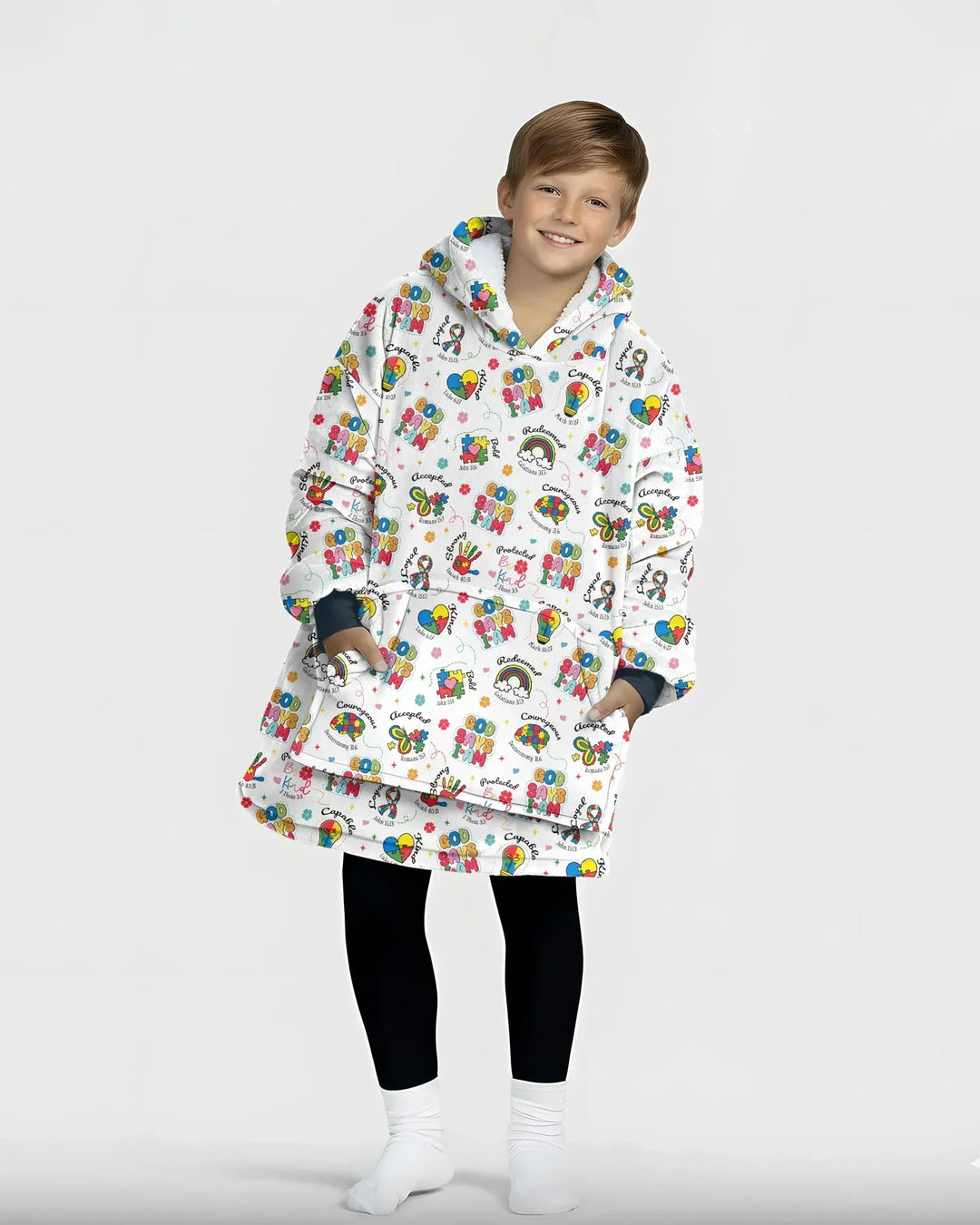 God Says I am Different Wearable Bamboo Blanket Hoodie