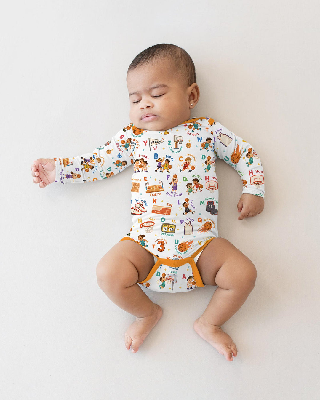 Basketball Alphabet Bamboo Bodysuit