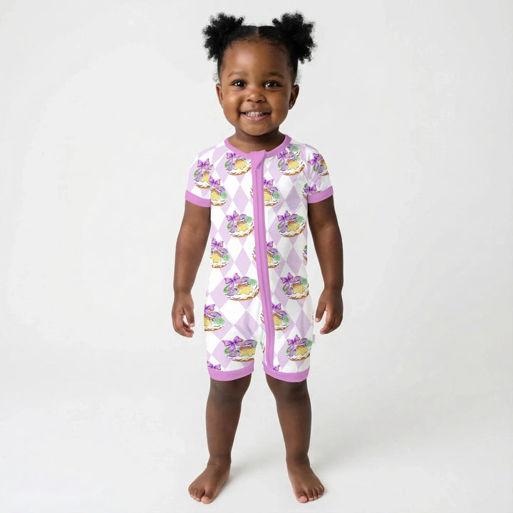 Mardi Gras Donut Bamboo Shorty Zippy