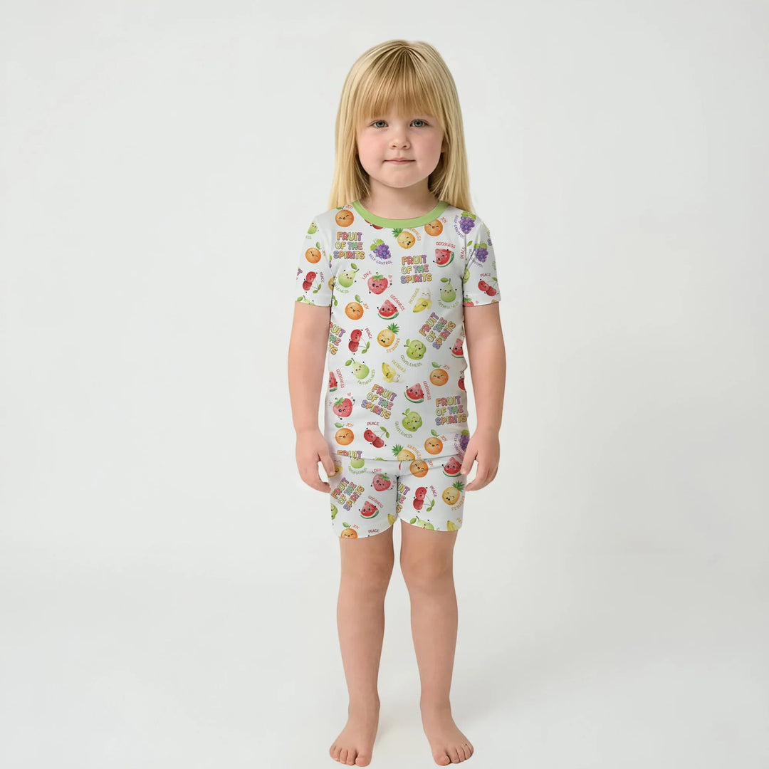 Fruit of the Spirit Bamboo Two Piece Short Sleeve Shorts Pajama Set