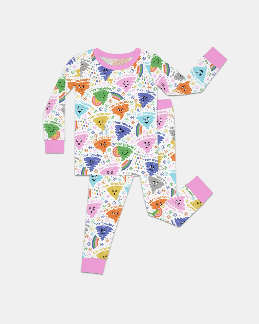 Tornado Family Matching Bamboo Two Piece Long Sleeve Pajama Set