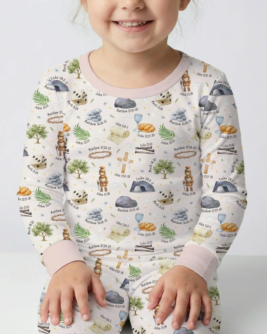 He Is Risen Family Matching Bamboo Two Piece Long Sleeve Pajama Set