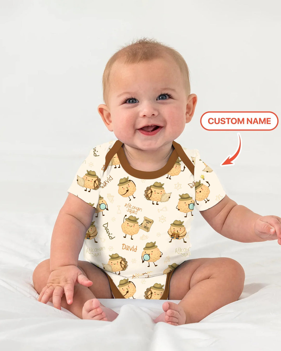 Custom Name Passover Afikoman Bamboo Bodysuit