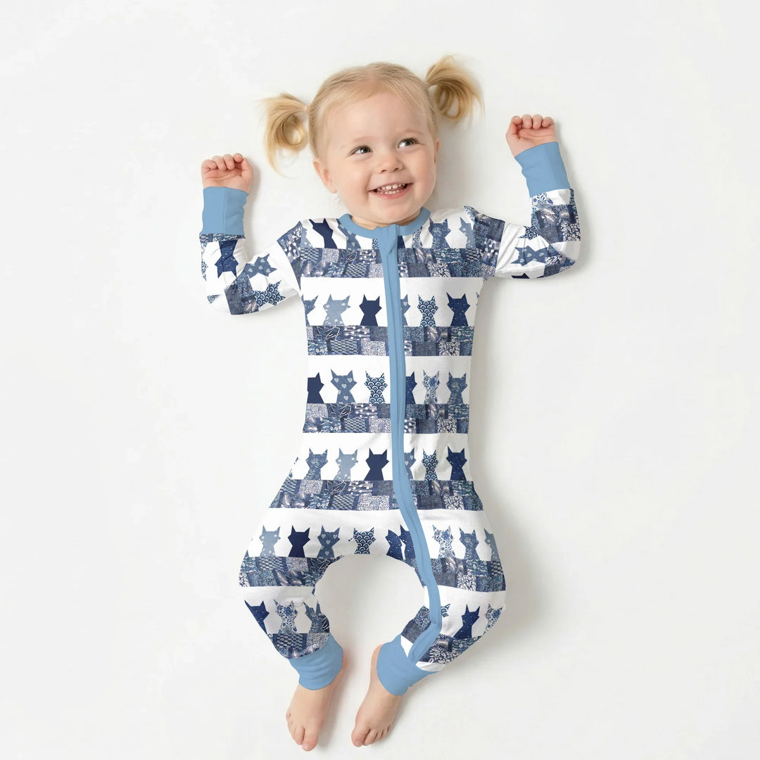 Midnight Feline Bamboo Convertible Zippy