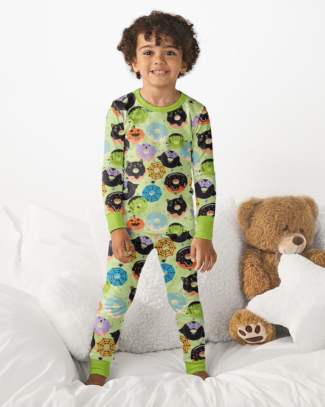 Halloween Donut Bamboo Two Piece Long Sleeve Pajama Set