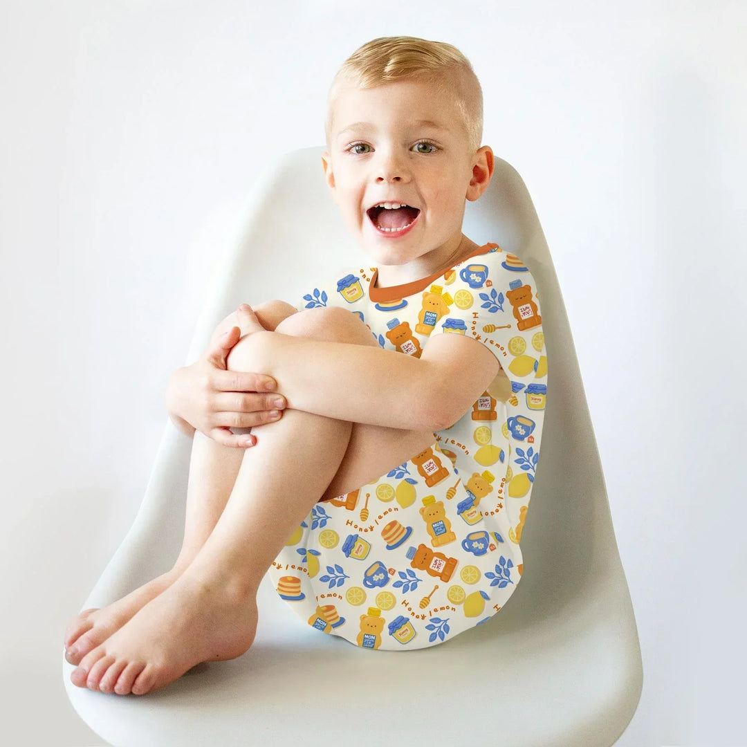 Honey Bear Bottle Bamboo Two Piece Short Sleeve Shorts Pajama Set